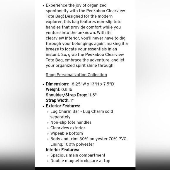 NWT LUG Peekaboo Clearview Gingham Evergreen - Picture 6 of 6